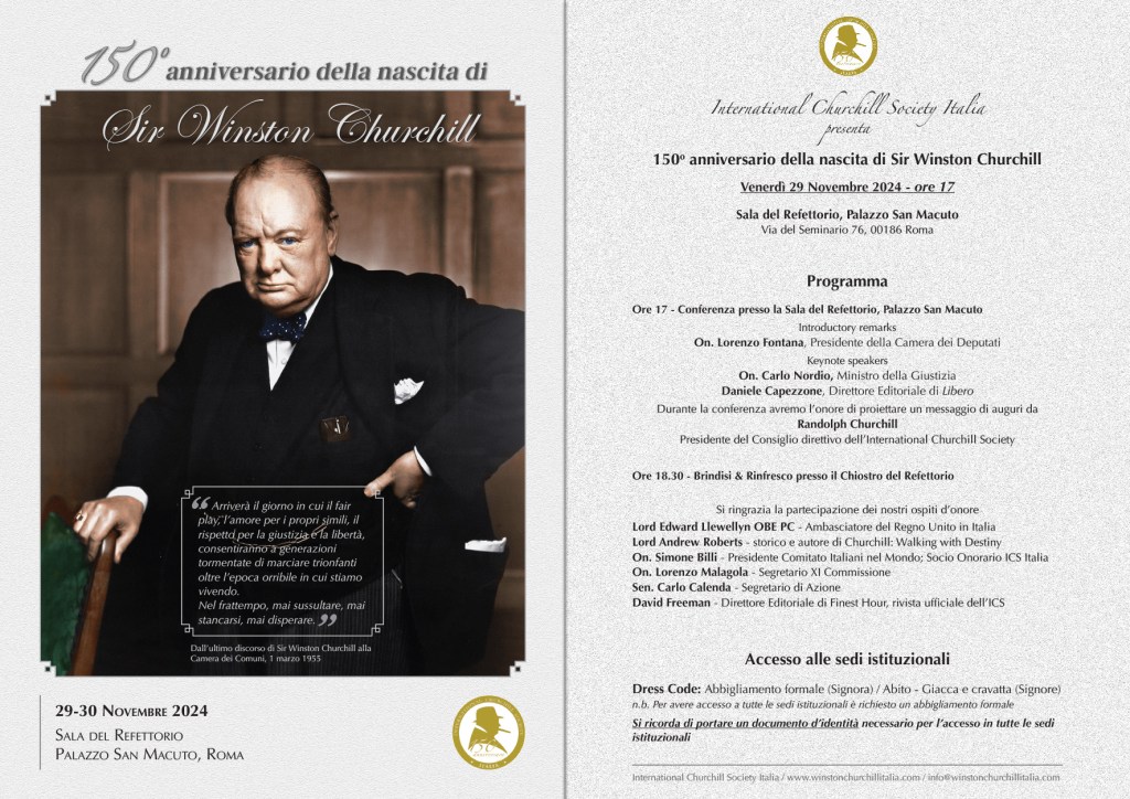 Churchill150 – Conferenza alla&nbsp;Camera