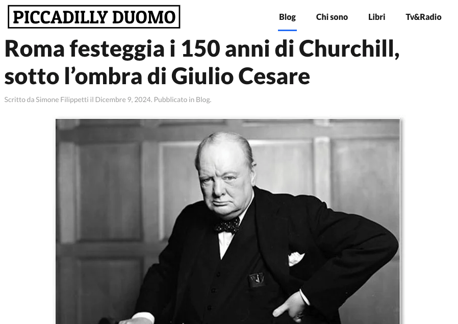Roma festeggia i 150 anni di Churchill, sotto l’ombra di Giulio&nbsp;Cesare